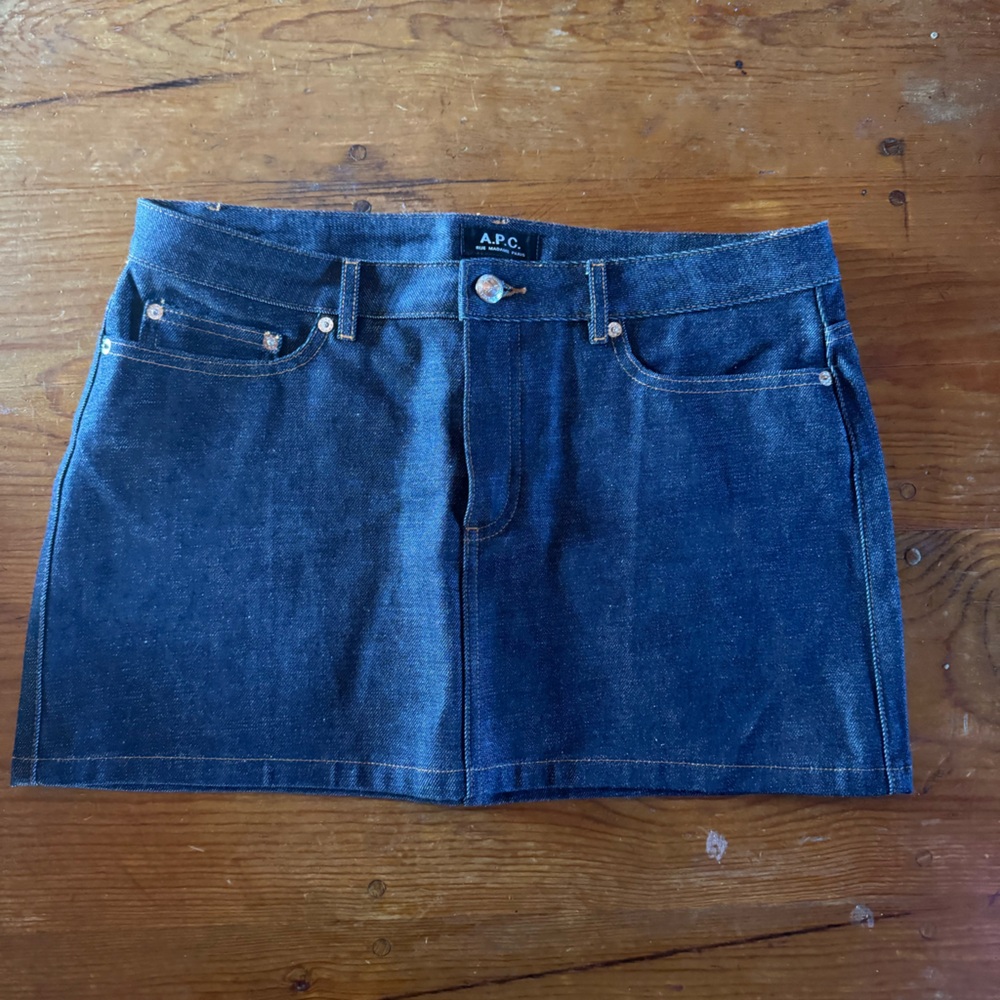 APC denim mini skirt
